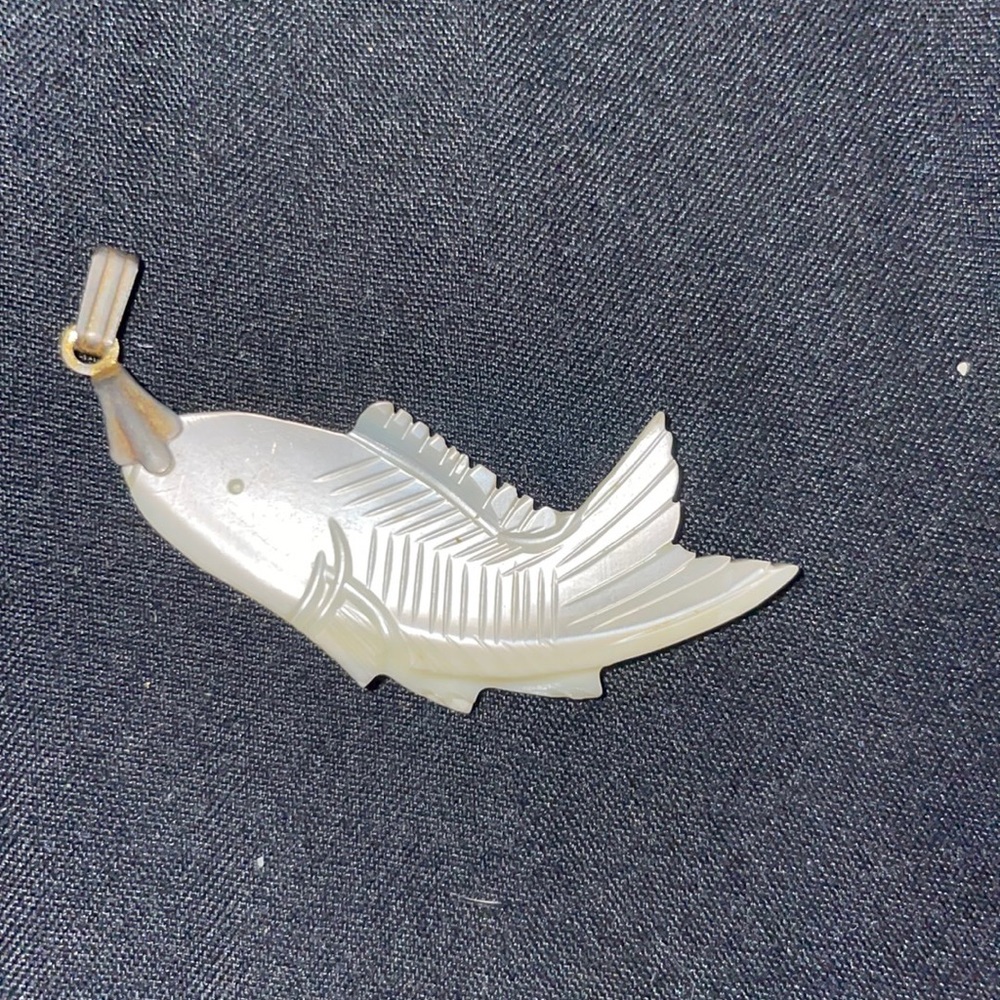 White Jade Fish Pendant